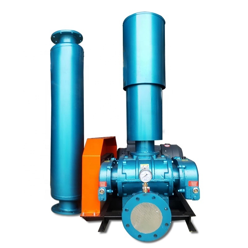 Industrial or fish farm high pressure three lobe breeding root air blower with big volume