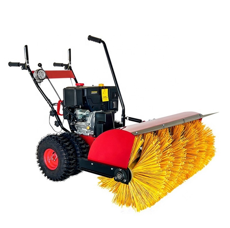 Small road hand snow sweeper walk behind snow power sweeper machines snow thrower plow