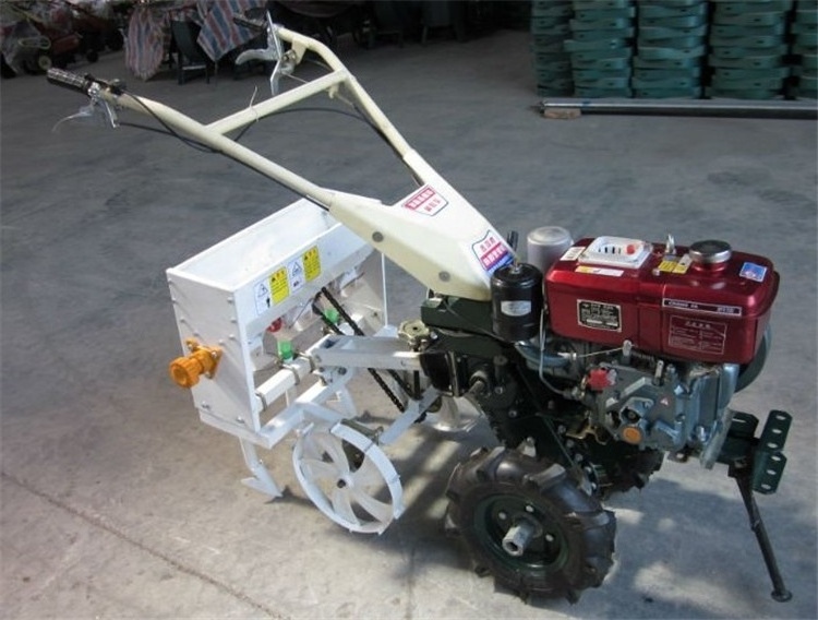 Best quality lower price 6.5hp-15hp diesel gasoline power tiller machine tractor trailer mini rotary tiller in india