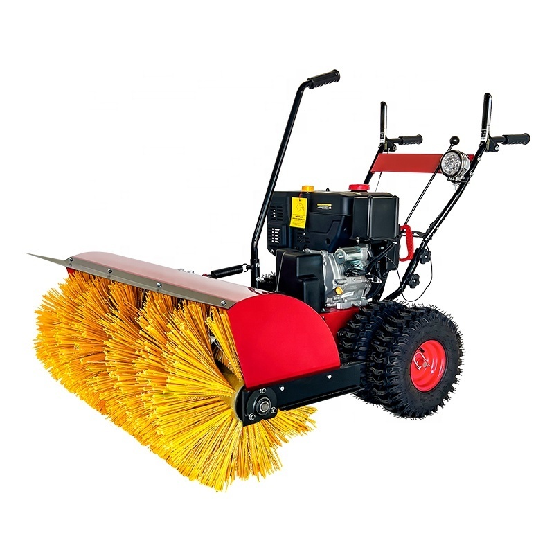 Small road hand snow sweeper walk behind snow power sweeper machines snow thrower plow