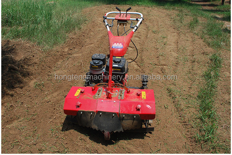 Hongteng farm machinery mini rotary tiller with mini tiller cultivator parts/hand ploughing machine