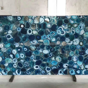 Architectural Interior Design luxury blue Agate Wall Panel Backlit large agate slab for Tv background wall/ countertop