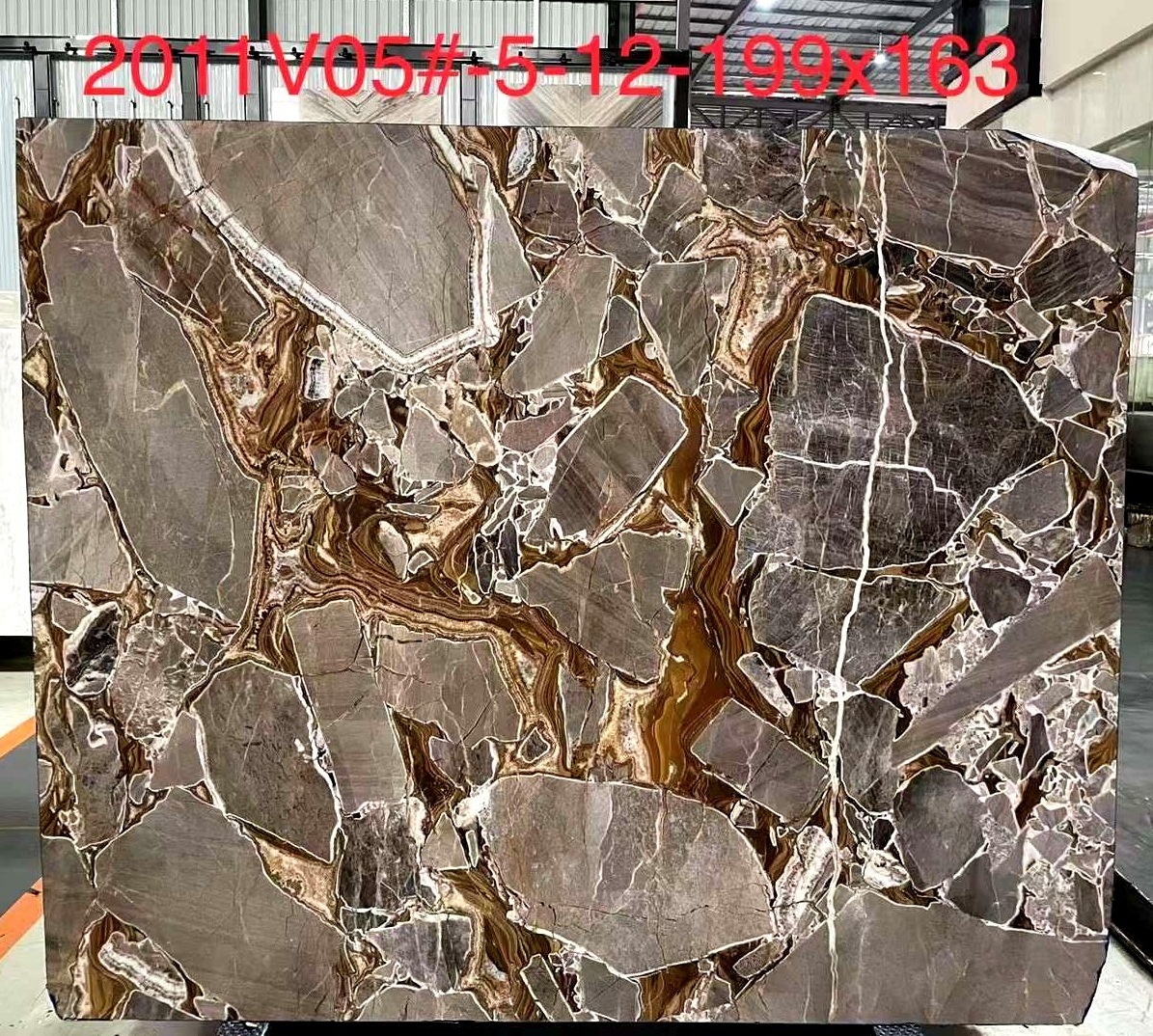 Unique natural stone golden brown marble gold vein black marble import marble