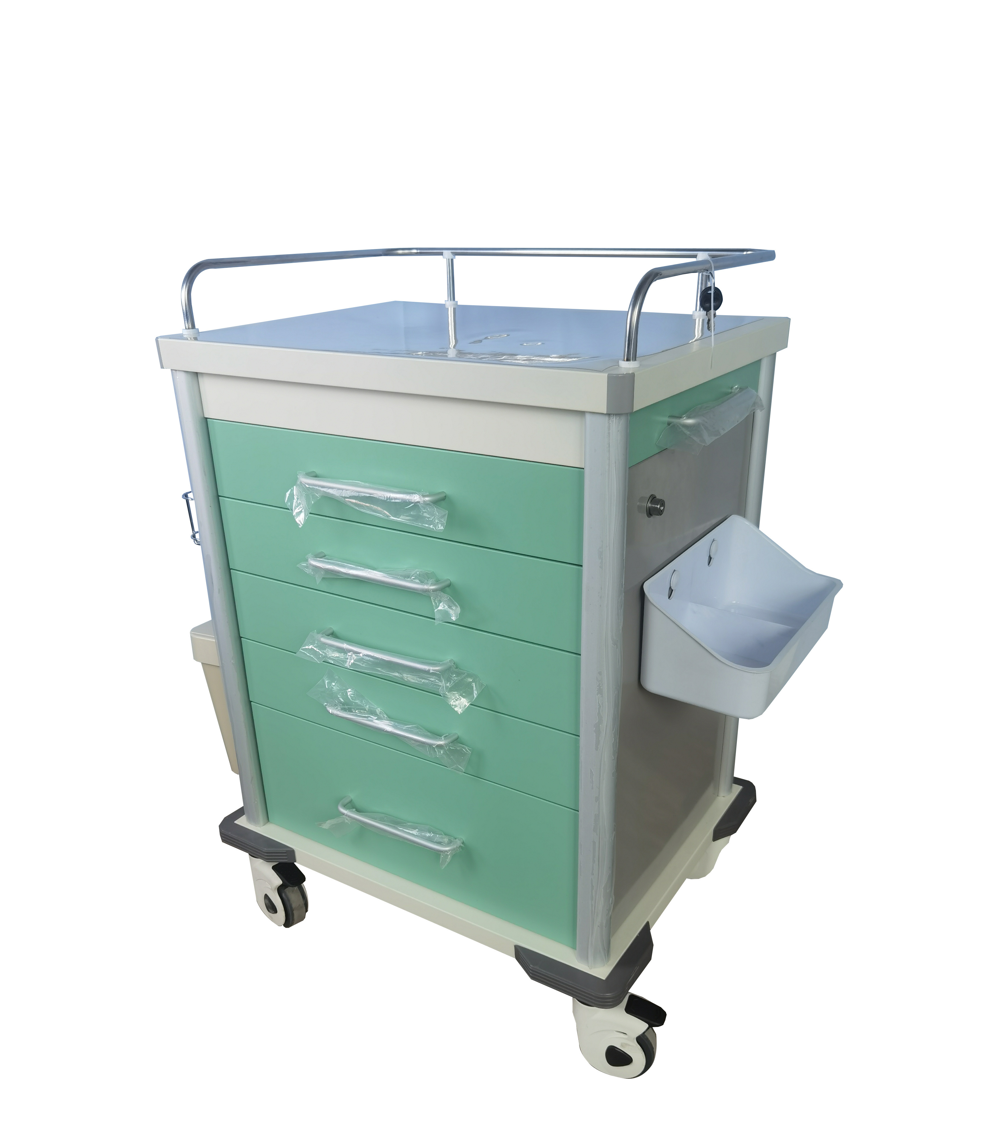 650*500*980mm Customized Multi-Function Medical Medicine Cart Hospital Emergency Trolley