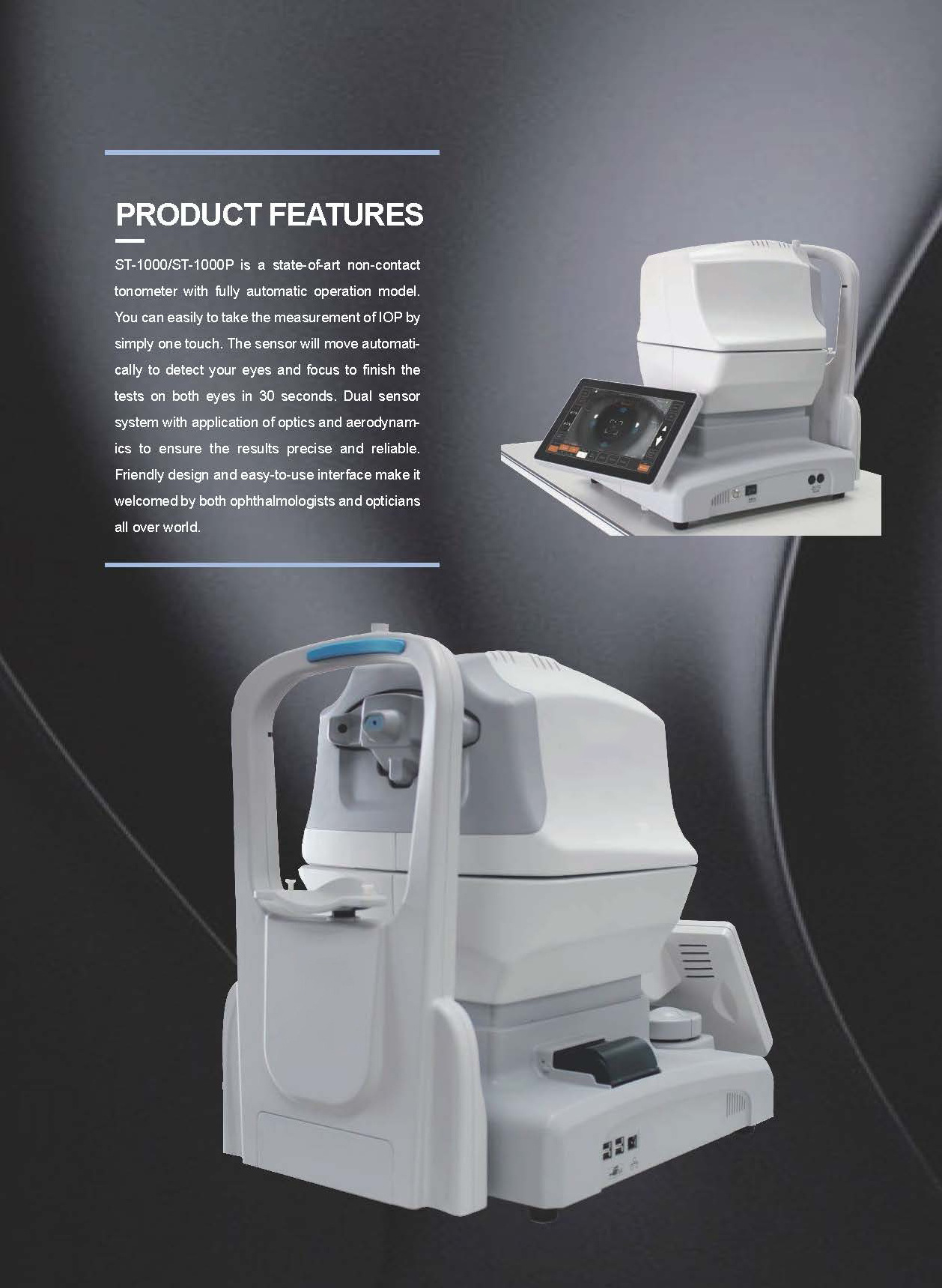 1~60mmHg IOP range Fully-automatic Tonometer Ophthalmic Equipment Non-contact Tonometer