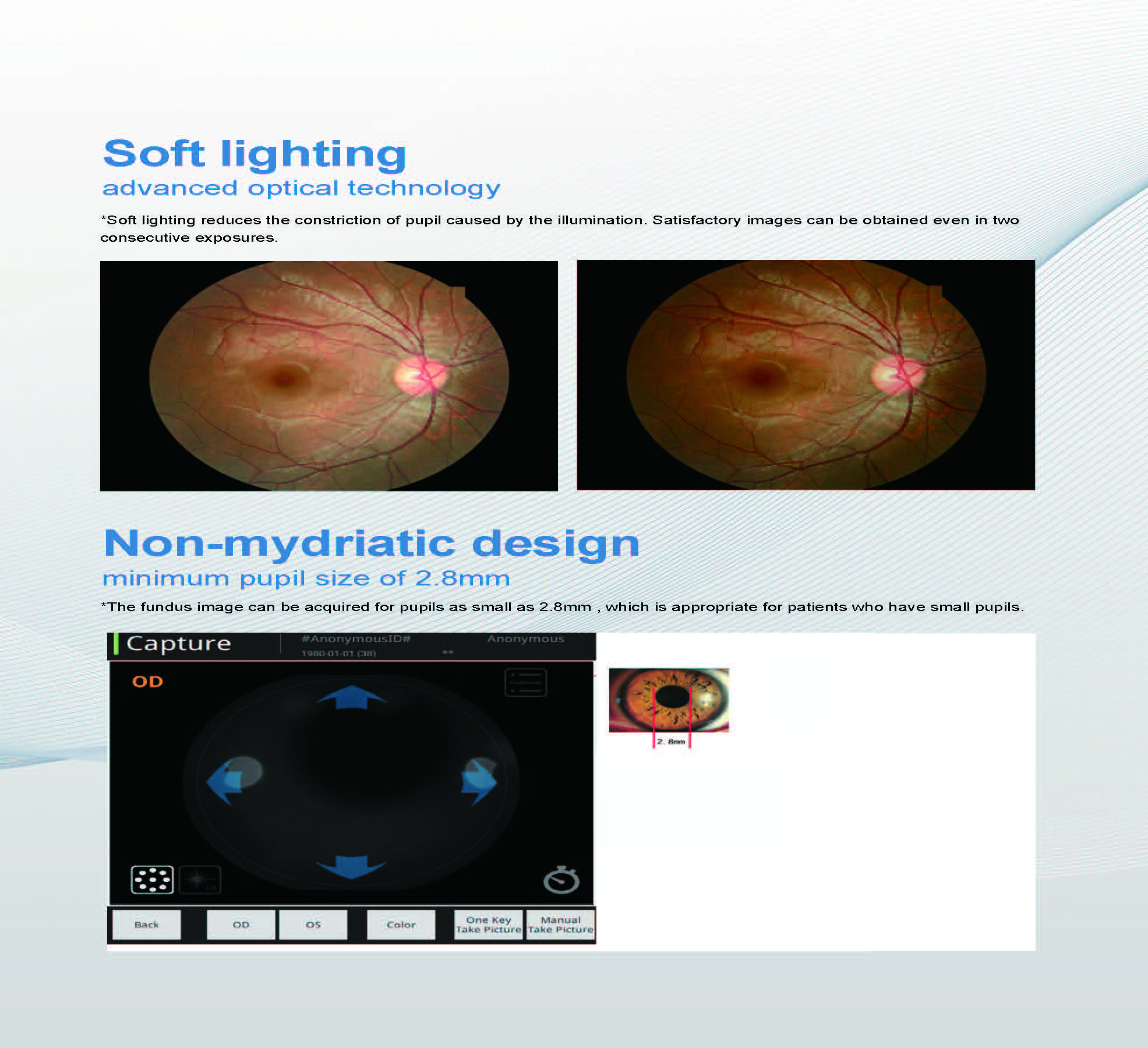 Portable Digital Ophthalmic Equipment Fundus Retinal Camera Non Mydriatic Fundus Camera