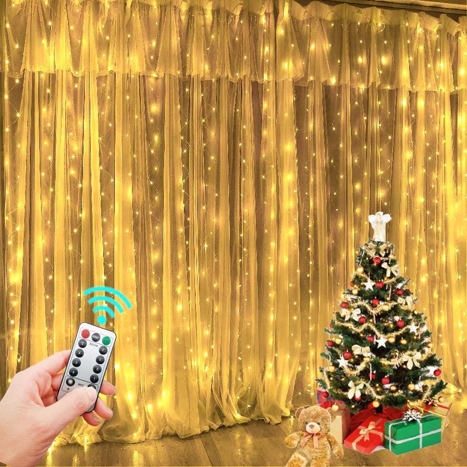 3x2.4m 240d USB power Modes String Curtain Lights Window Fairy Garland Led Curtain Light For Bedroom Decorations