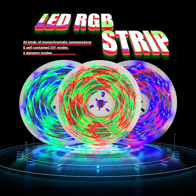 High quality home bar 12V 32ft Smart led light Strips Flexible 12V 24V 54leds  60LED 48LED 10mm width 5050 RGB 1670  strip light