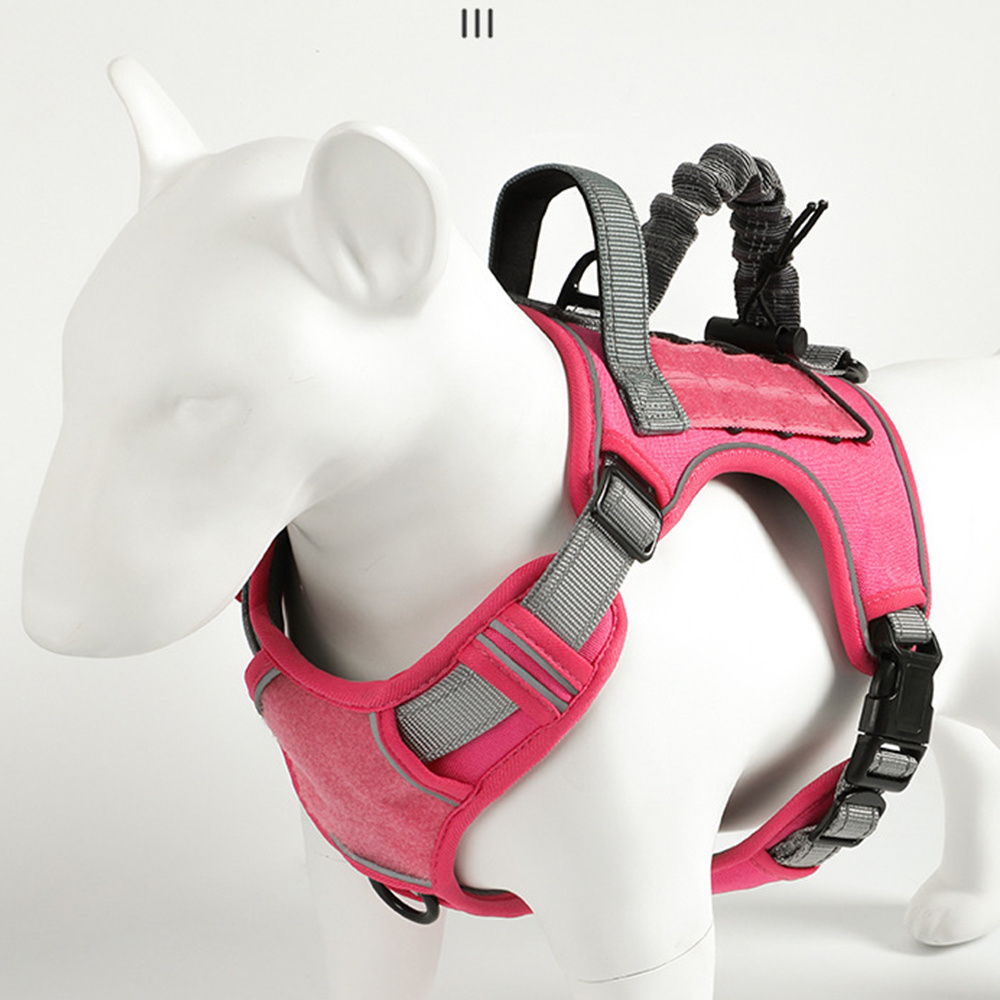 Wholesale Dog Harness with Traffic handle Durable Adjustable Quick Release Dog Vest Training Hunting Tactical Dog Harness