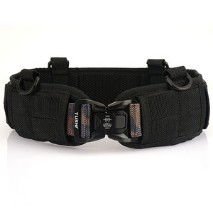 Tactical Canvas Padded Nylon Belt Outdoor Alloy Buckle Polyester Weaving Fabric Men's belt Wholesale Tactical belt