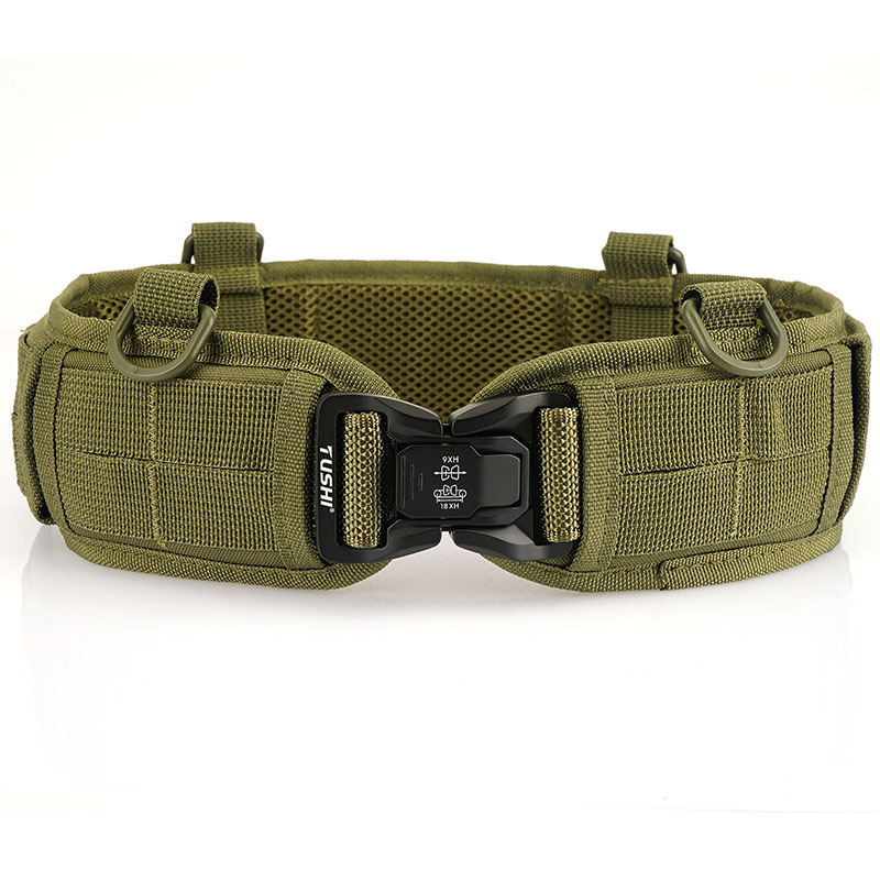 Tactical Canvas Padded Nylon Belt Outdoor Alloy Buckle Polyester Weaving Fabric Men's belt Wholesale Tactical belt