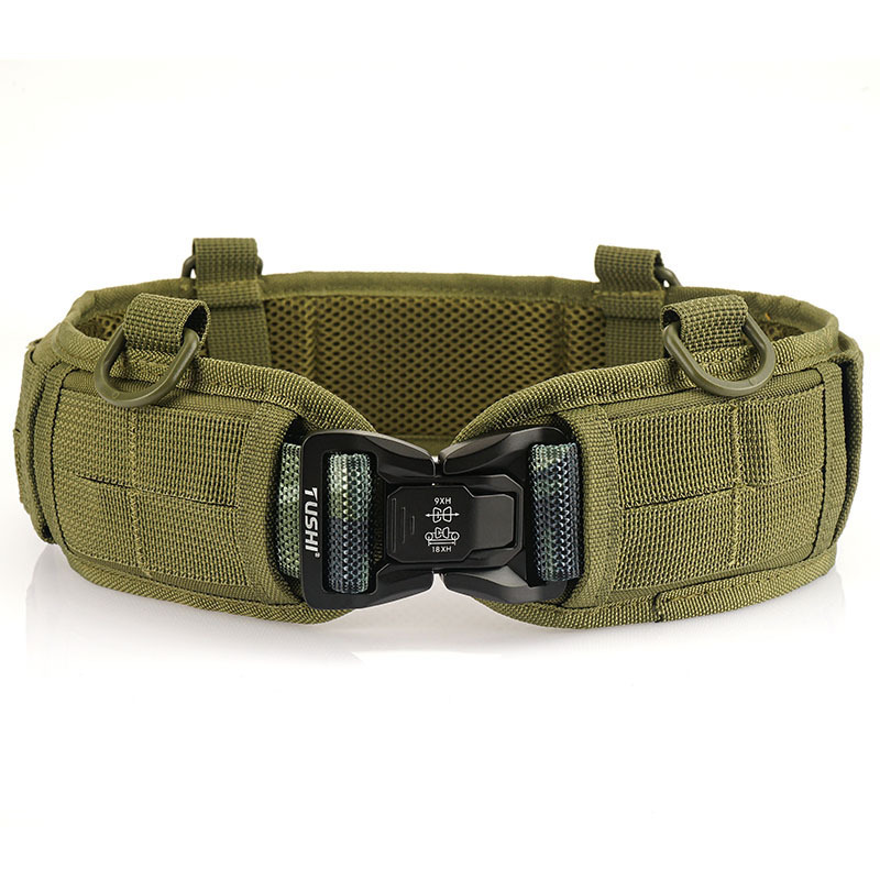 Tactical Canvas Padded Nylon Belt Outdoor Alloy Buckle Polyester Weaving Fabric Men's belt Wholesale Tactical belt