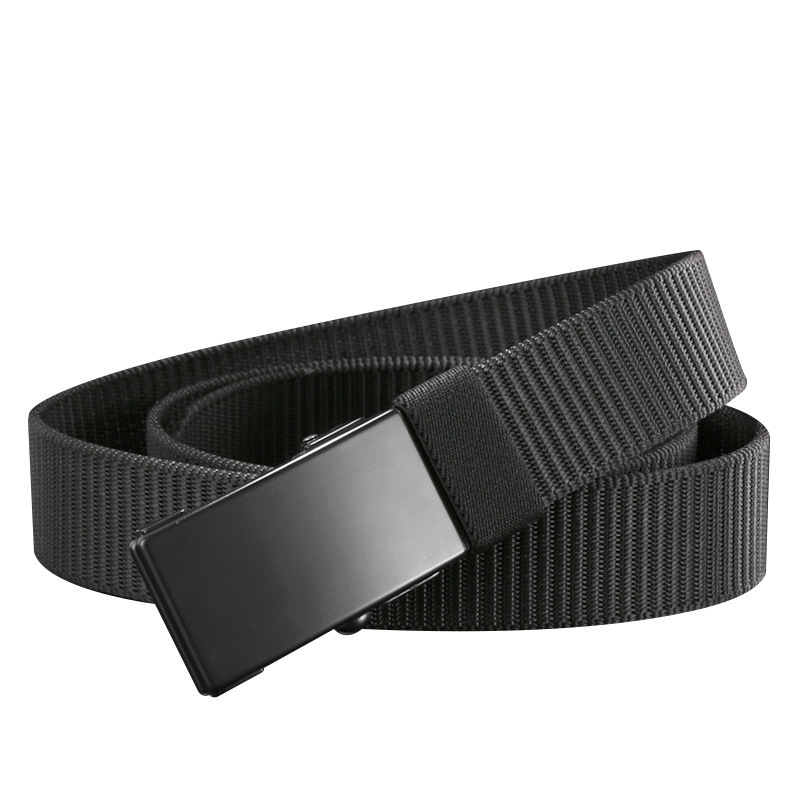 new toothless automatic buckle belt nylon canvas belt outdoor leisure breathable belt support customization