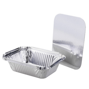 OEM Manufacturer's Disposable Rectangle Aluminum Foil Smart Lids Take out Cover for Beverages