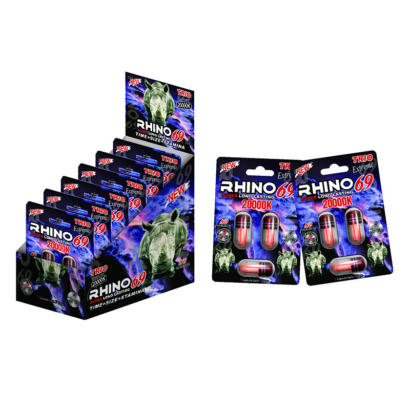 3D cards For Male Enhancement Pill Capsule Packaging - RHINO 7 pill costume