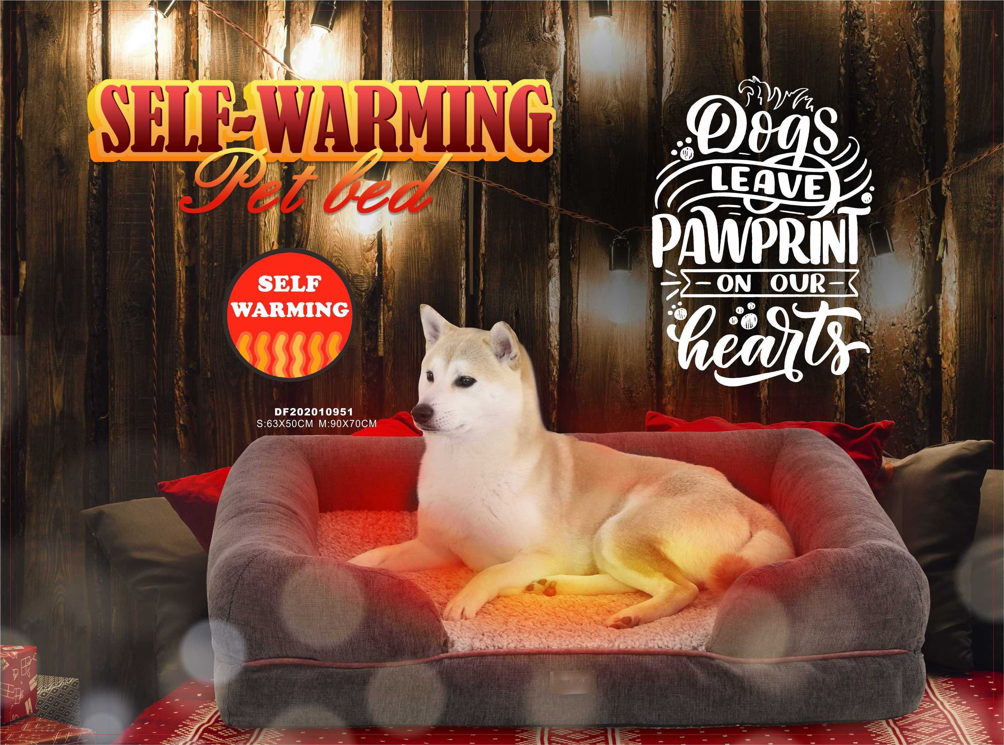 Petstar New Product Luxury Winter Warm Self-Heating Heated Pet Sofa Dog Bed