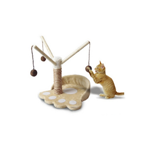 Wooden Cat Furniture Cat Scratcher Toys With Ball