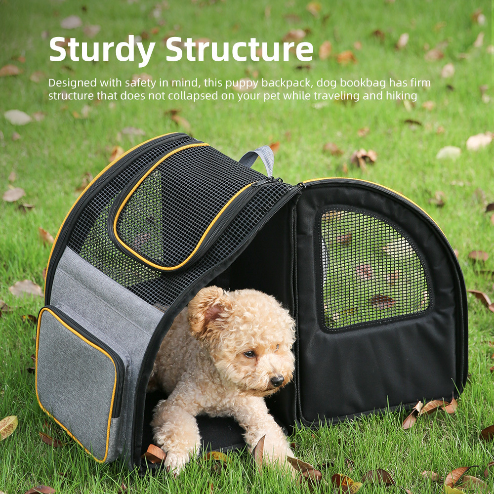 Custom Outdoor Travel Pet Carrier Bag Multifunction Storage Breathable Pet Dog Backpack