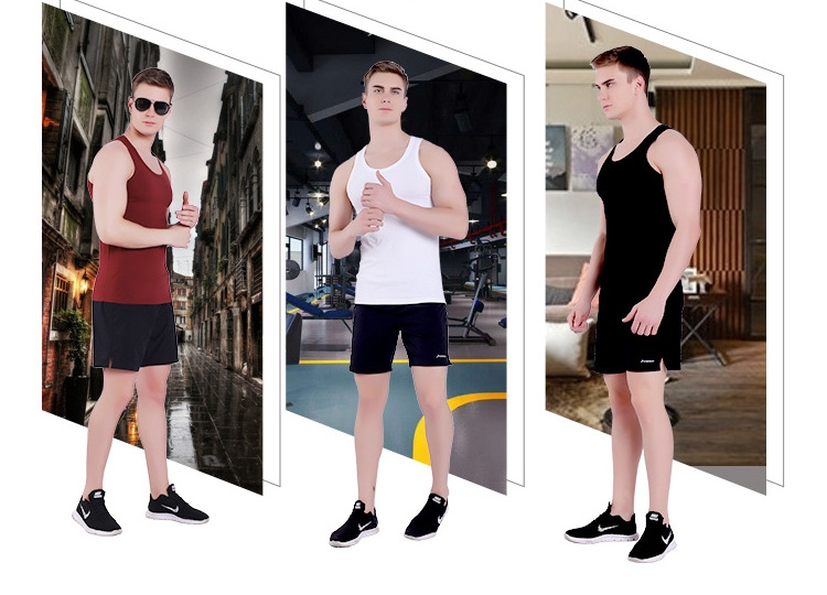 Newest design cheap organic ribbed pure cotton sports fitness tank top vest for men 2021