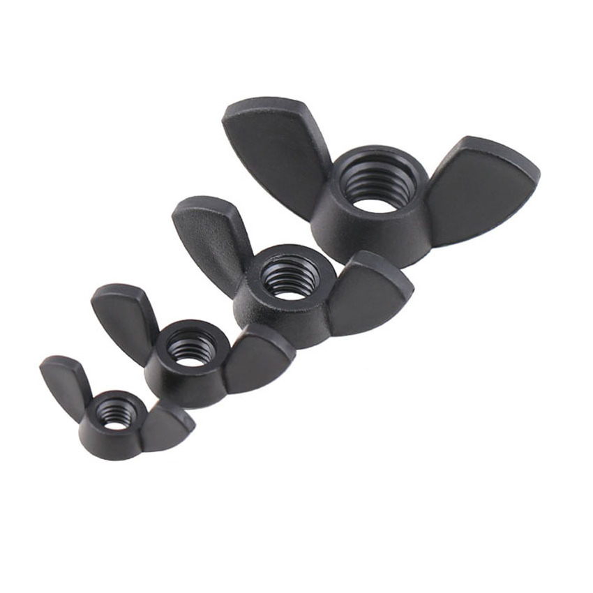 Wing Nuts Butterfly Nut To Fit Bolts and Screws Black M3 M4 M5 M6 M8 M10 M12