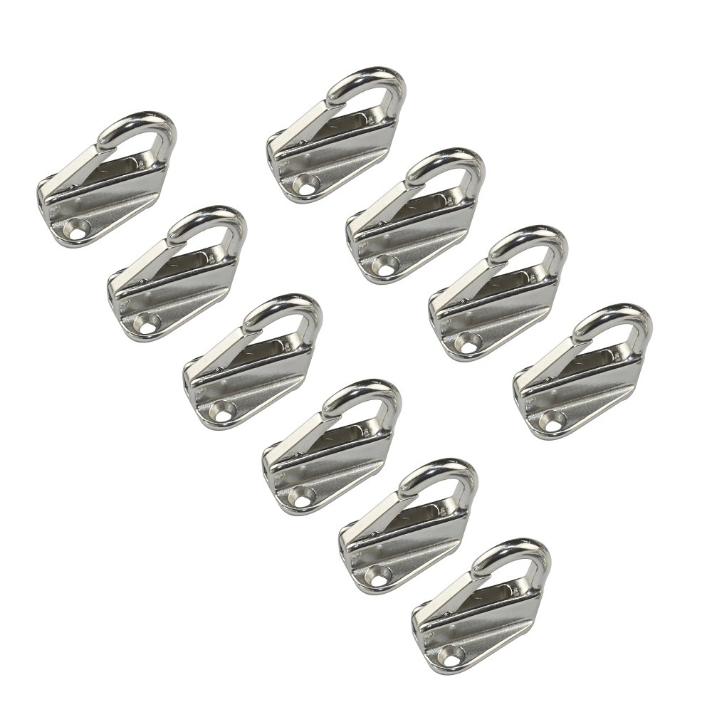 10PCS Fender Hook With Closed Spring Clip Stainless Steel 316 Marine Boat Hardware Fending Hook