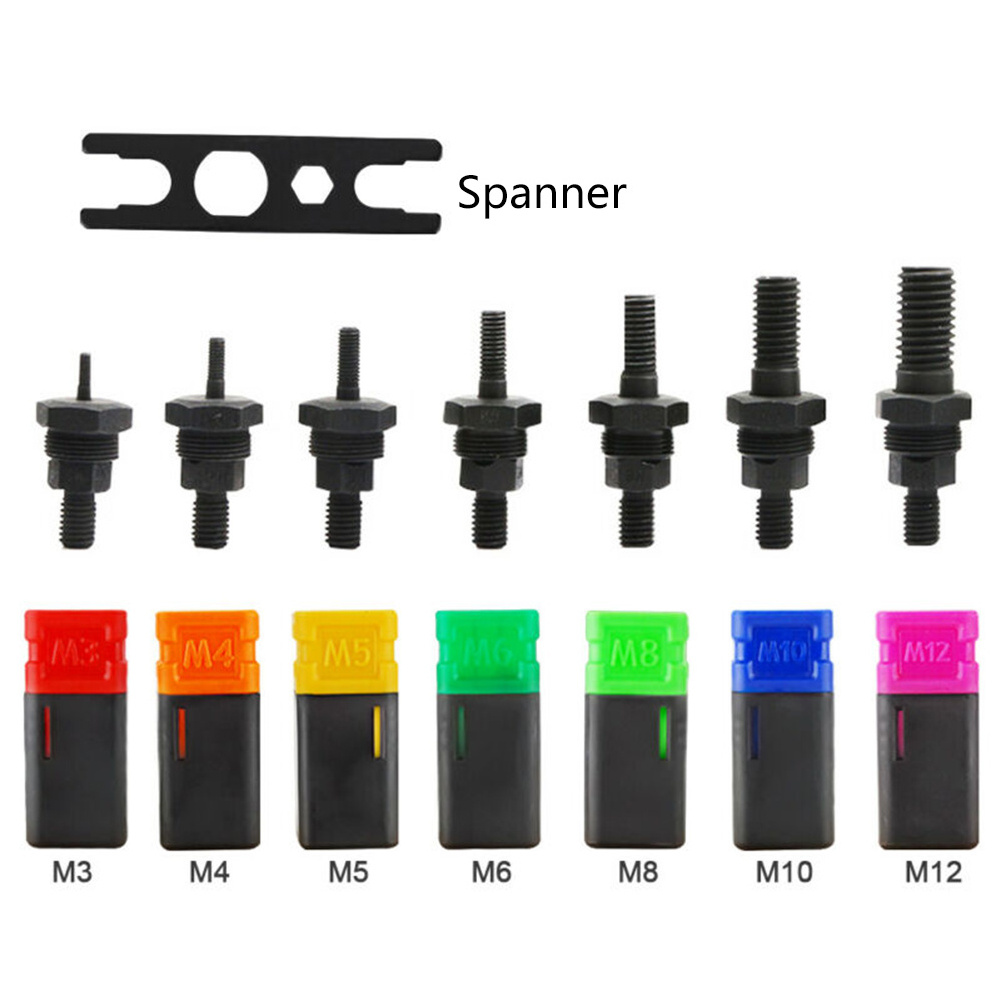 BT-605 100pcs Nut Sets Mandrel M3 - M12 Riveter Guns Rivet Nut Tool Hand Blind Riveting Tools