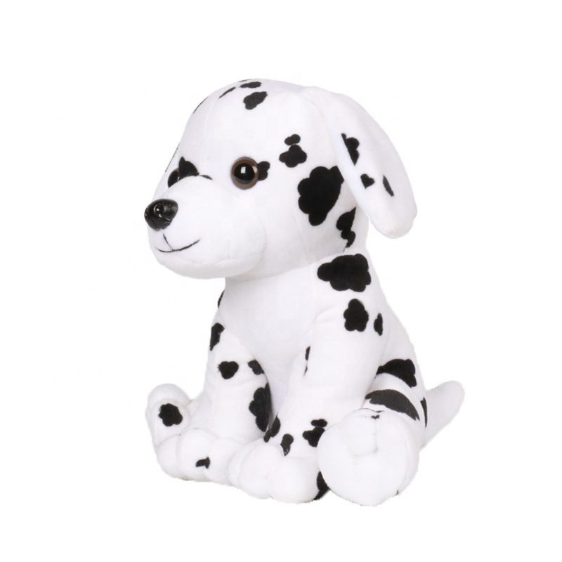 BSCI Factory Low MOQ Custom Low MOQ Realistic Dalmatian Soft Stuffed Animal Plush White Spotty Dog Toy