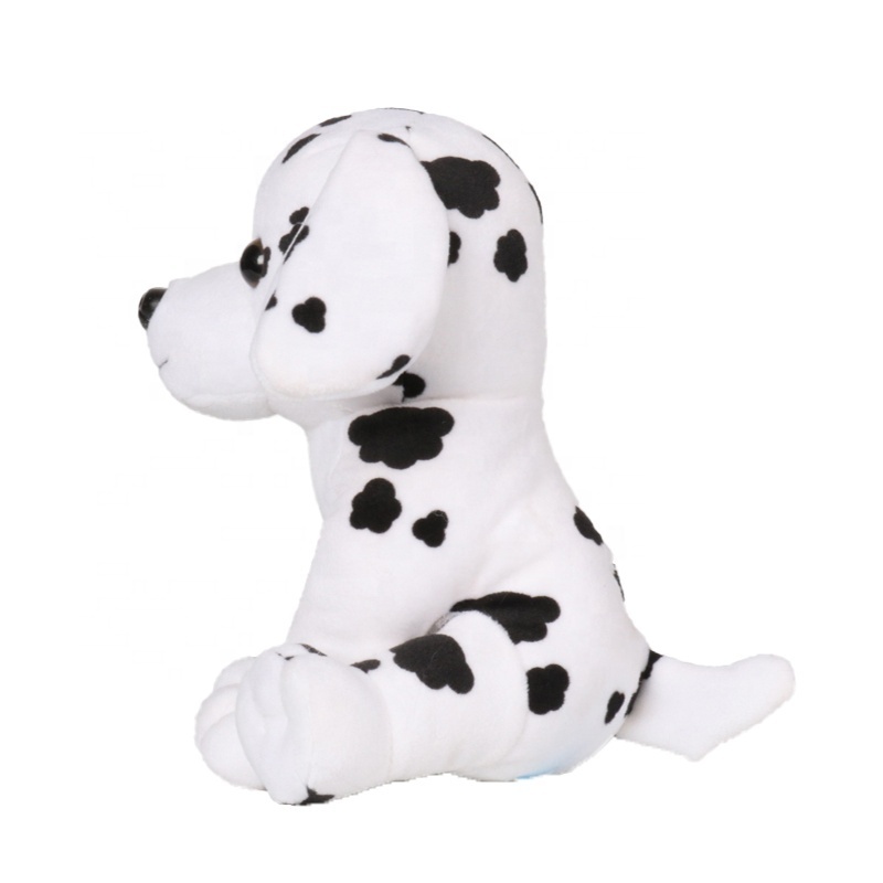 BSCI Factory Low MOQ Custom Low MOQ Realistic Dalmatian Soft Stuffed Animal Plush White Spotty Dog Toy