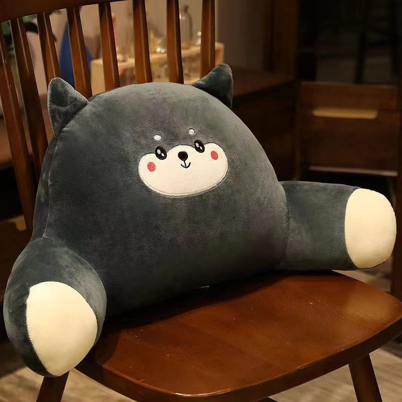 Factory plush cushion cartoon waist pillow chair bed car backrest pillow customized plush cushion