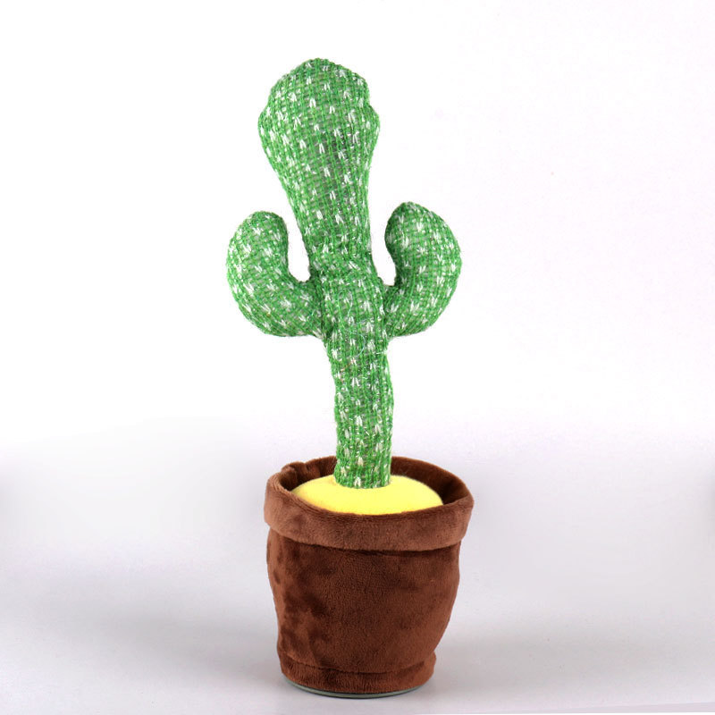 Hot Sale Cute Stuffed Flower Pot Twisting Cactus Dancer Doll Talking Singing Dancing Cactus Skin Plush Toy