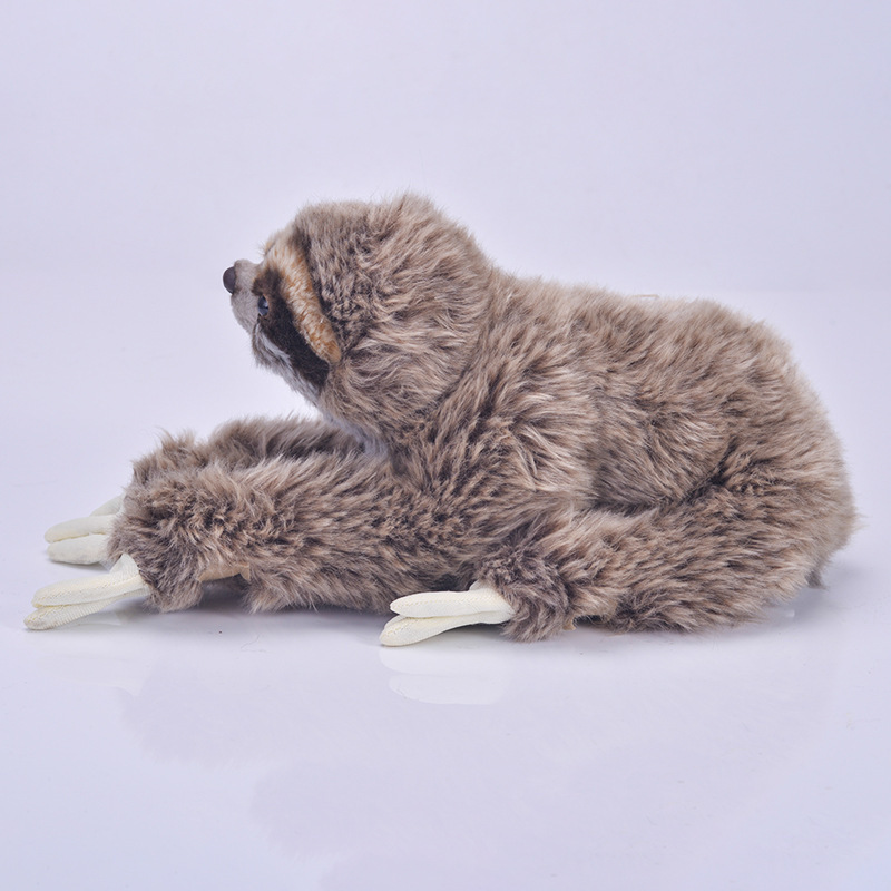 BSCI Factory Wholesale Simulation Lifelike Plush Sloth Doll Custom Soft Stuffed Animal Long Fur Sloth Plushie Toys