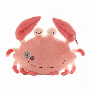 Super Soft Pink Crab Stuffed Animal Toy Back Cushion Plush Animal Pillow Kids Gift Plush Crab Doll