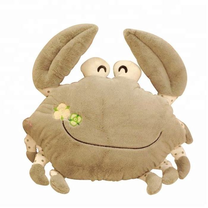 Super Soft Pink Crab Stuffed Animal Toy Back Cushion Plush Animal Pillow Kids Gift Plush Crab Doll