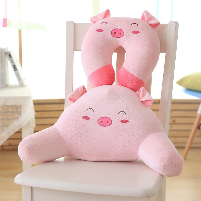 Factory plush cushion cartoon waist pillow chair bed car backrest pillow customized plush cushion