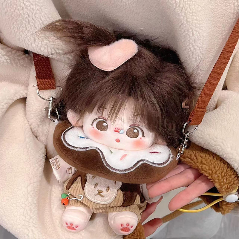 Customized Cute Long Hair Girl Plush Doll Clothes Accessories Removable Custom Hairstyle Kpop Plush Doll