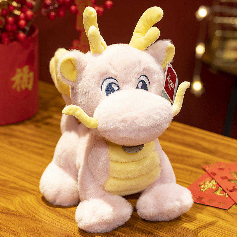 2024 Hot sale chinese New Year of Dragon Plush Soft Stuffed Animal Dragon Plush Toy for New Year Festival gift for claw machine