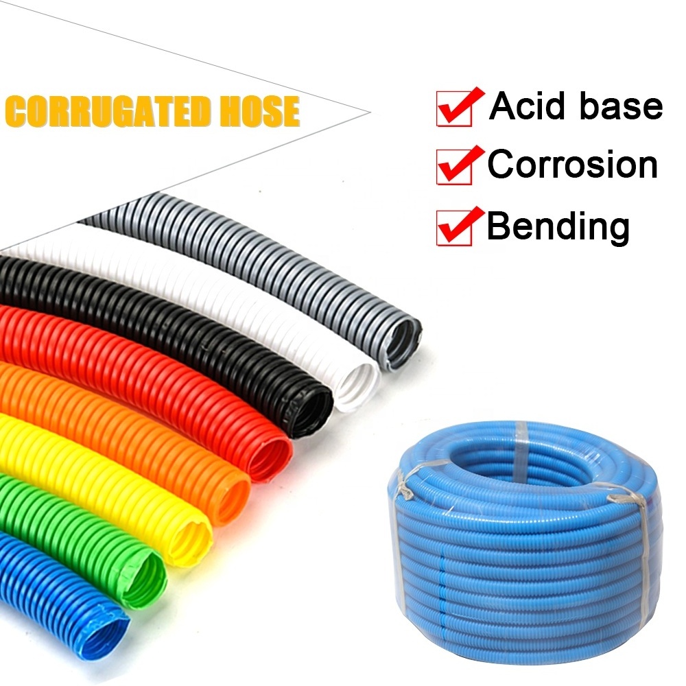 PVC Plastic Corrugated Tubing Hose Ripple Plastic Flexible Pipe Transparent Tube, Customized