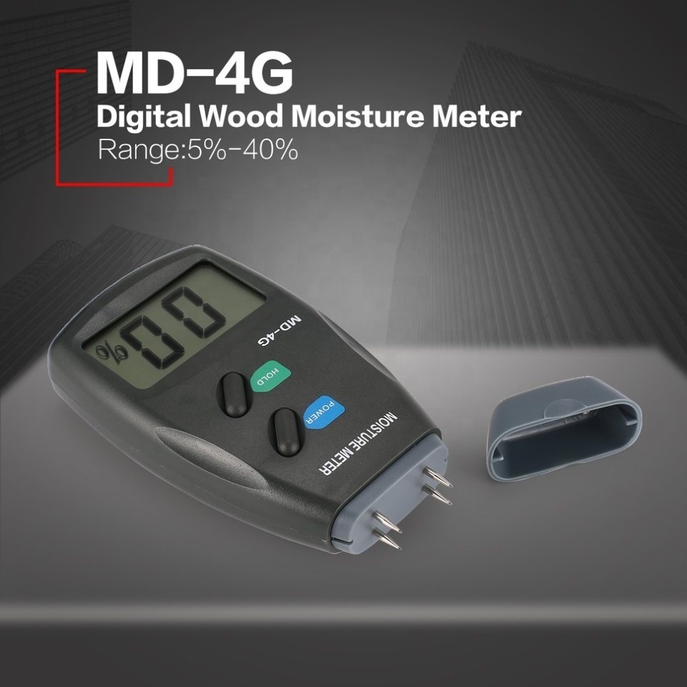 Factory Supply Low Price MD-4G Digital 4 Pins Wood Moisture Meter with Large LCD Display 5%-40%