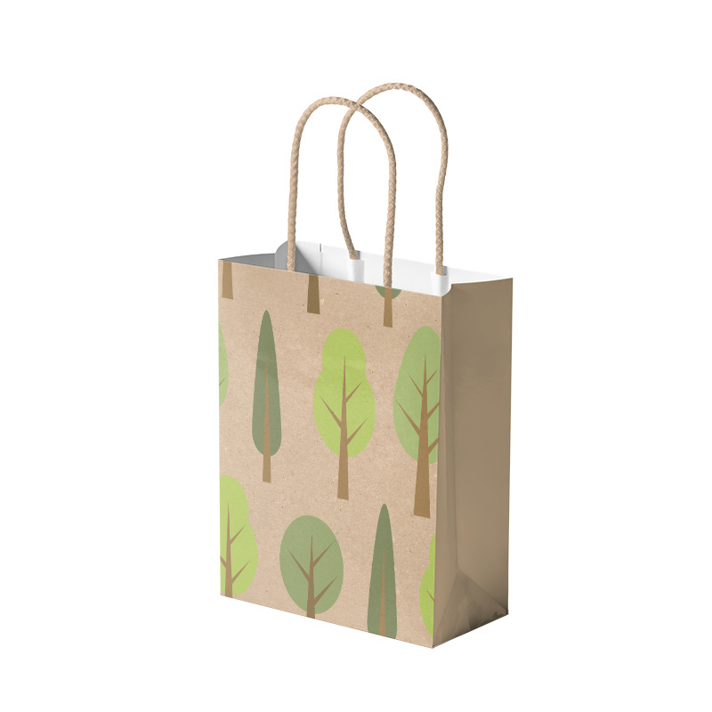 Hongxi OEM Mini Oil Proof Carrier Black Washed Colour Brown Bag Out Craft Handle Kraft Gift Paper Eco Bag With Custom Logo Print