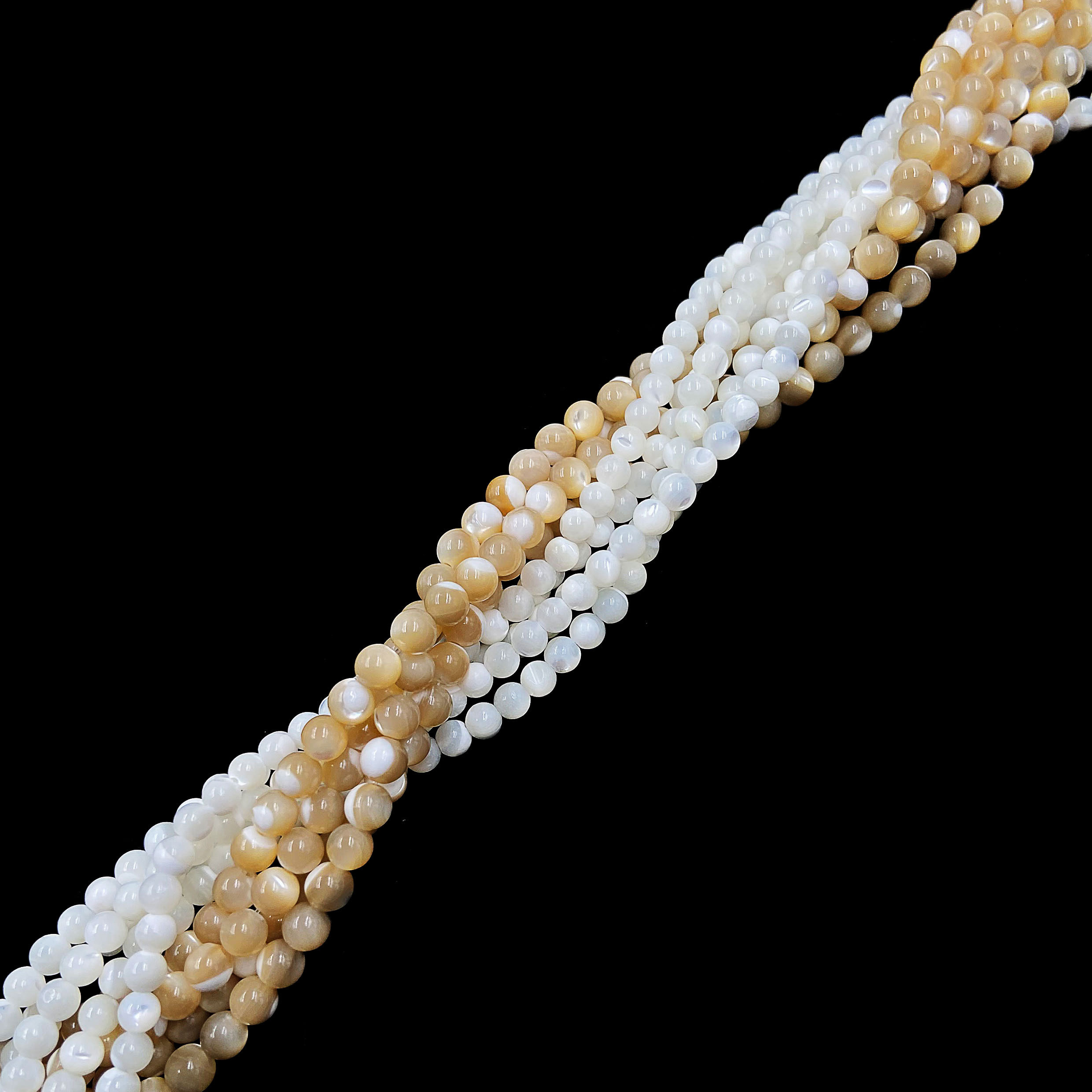 Factory Price 4mm Natural Sea Shell White Horseshoe Snail Round Loose Spacer Beads For Diy Jewelry Bracelet Making