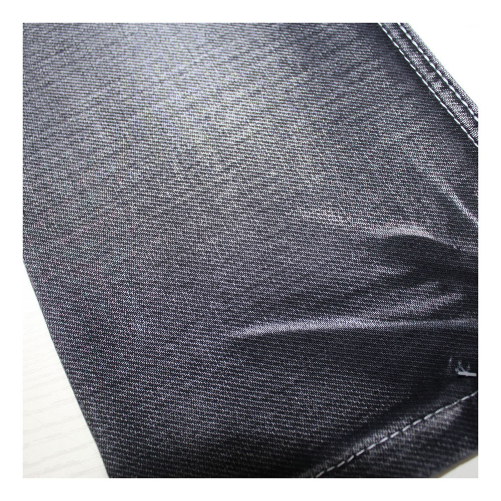 factory price black cotton polyester spandex stretch denim jeans fabric for trousers