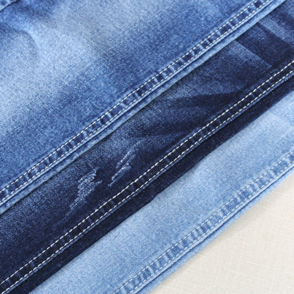 Custom 2% spandex denim fabric 4 oz 98% cotton 2% elastane denim