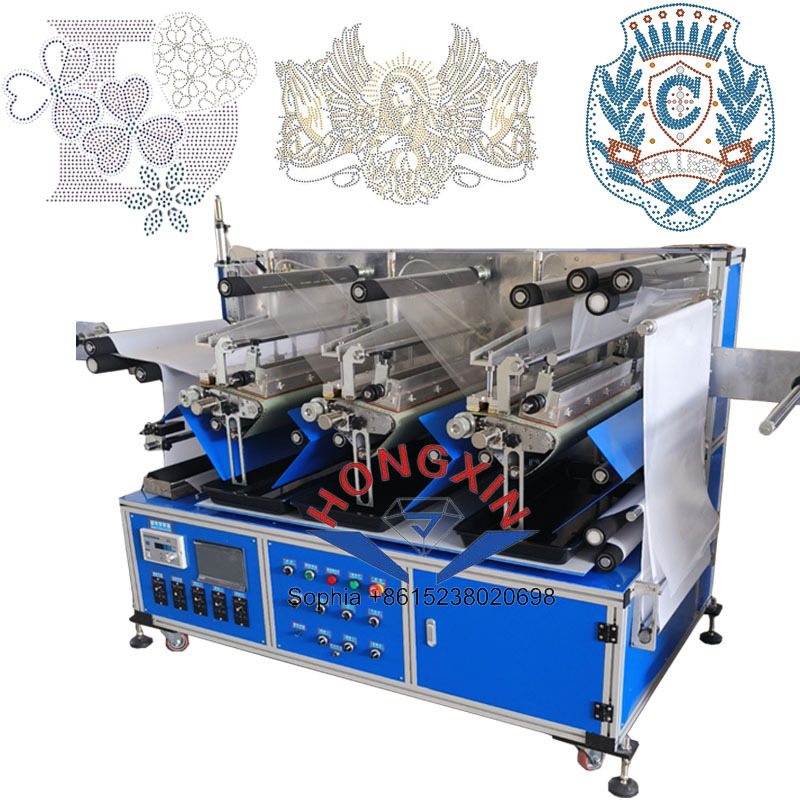 2 colors Automatic rhinestones brusher machine automatic rhinestone making machine