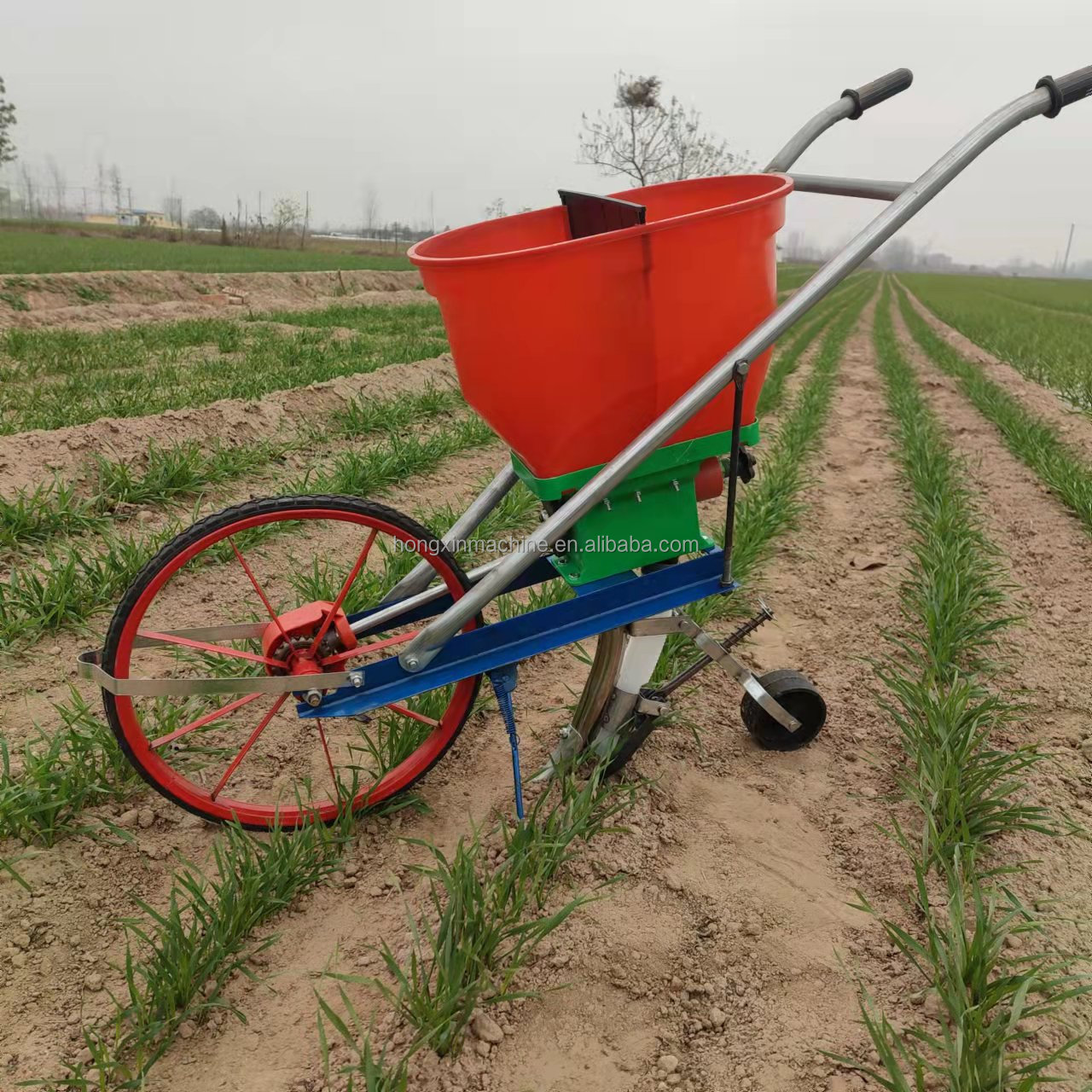 Hand push 1 row grain Seeders manual corn seeder machine planter corn seed planter seeder peanut planting machine with Fertilize