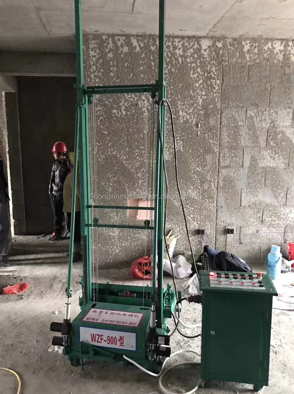 automatic wall cement plastering machine, auto rendering machine, automatic wall rendering machine/mortar plastering machine