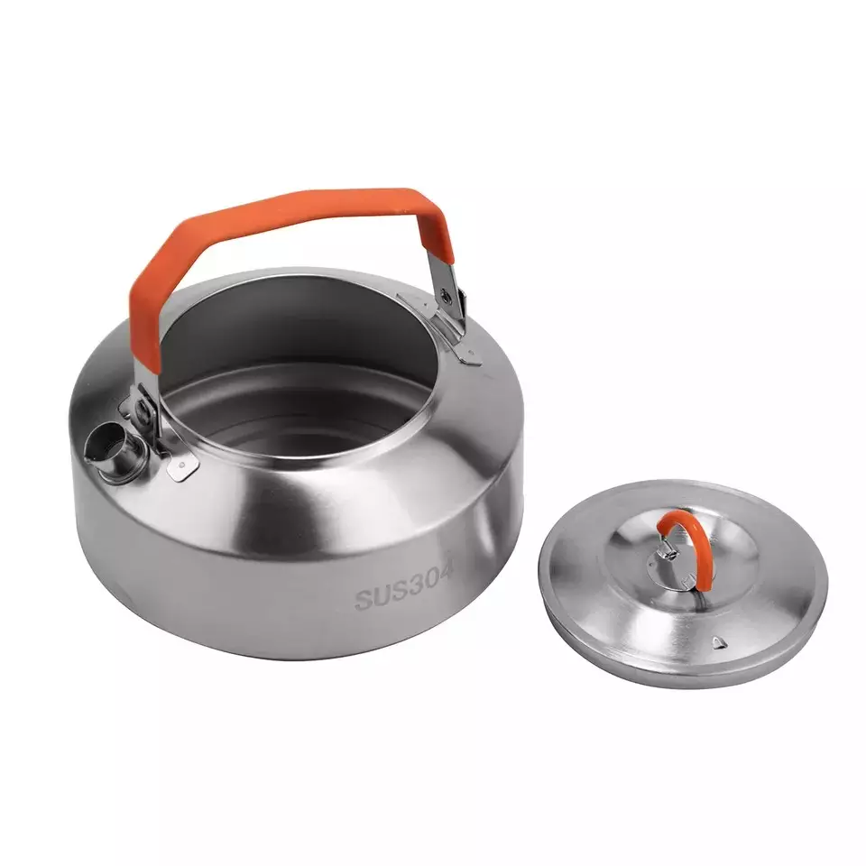 Hot Sale Stainless Steel Campfire Kettle For Outdoor Hiking Backpacking Picnic Compact Lightweight Coffee Pot