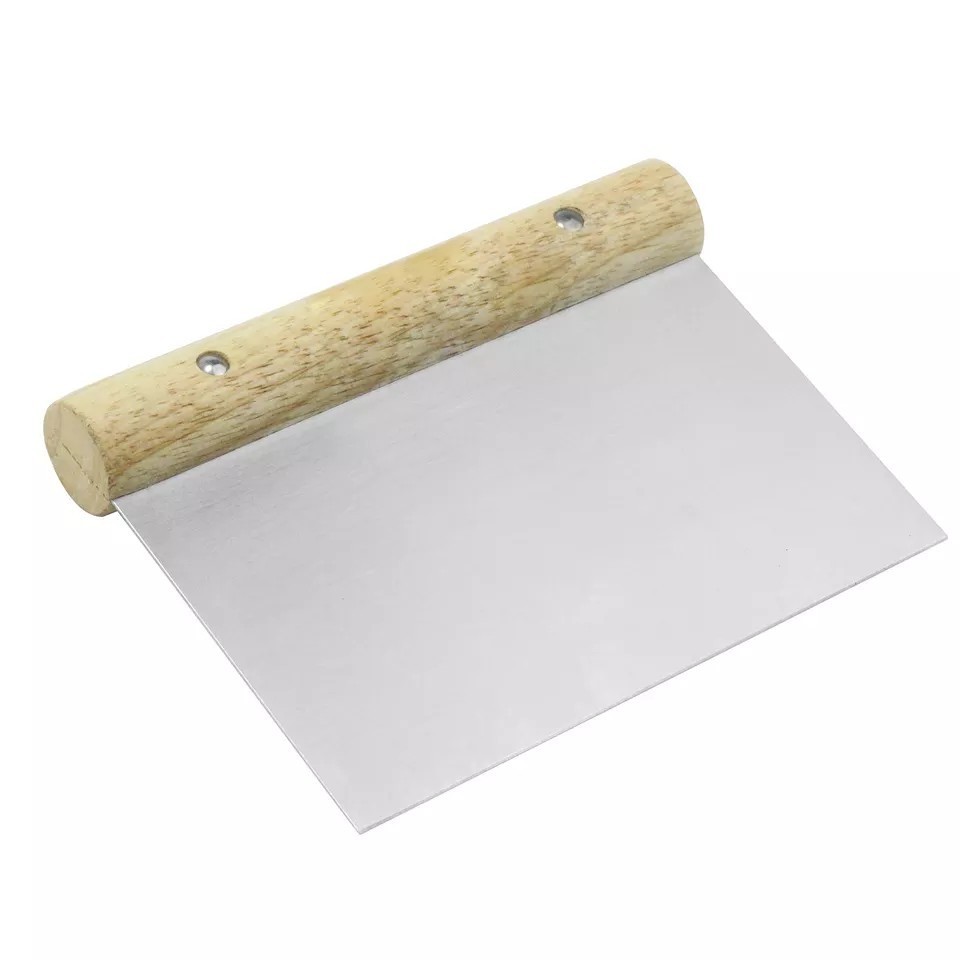 Hot Kitchen tool Stainless Steel Non-Slip Wooden Handle BBQ grill Pastry Scraper Dough Bench Scraper Bread dough Cutter Chopper