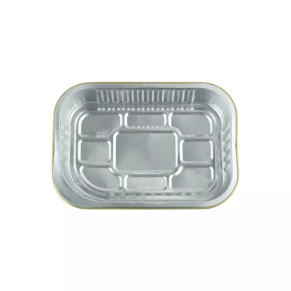 Food storage container Aluminum Foil Pans Durable Disposable Grill topper Drip baking serving tray