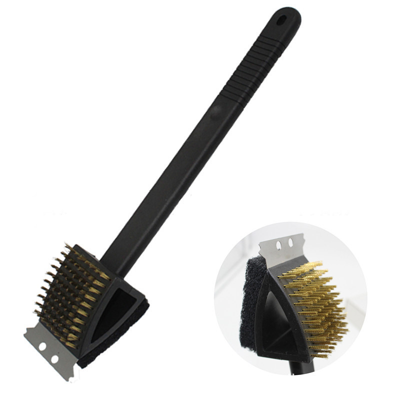 Best BBQ Wire Bristles Long Handle Grill Cleaning Brush and Scraper for Comfortable Safe and Strong Grip