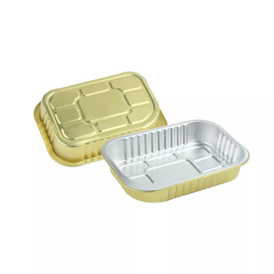 Food storage container Aluminum Foil Pans Durable Disposable Grill topper Drip baking serving tray